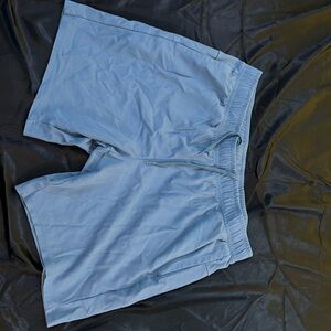 light blue shorts